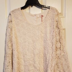 Crochet lined womens top.